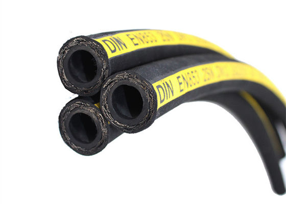 Black 5/16'' 8mm Hydraulic Hose , High Pressure Hydraulic Hose Pipe
