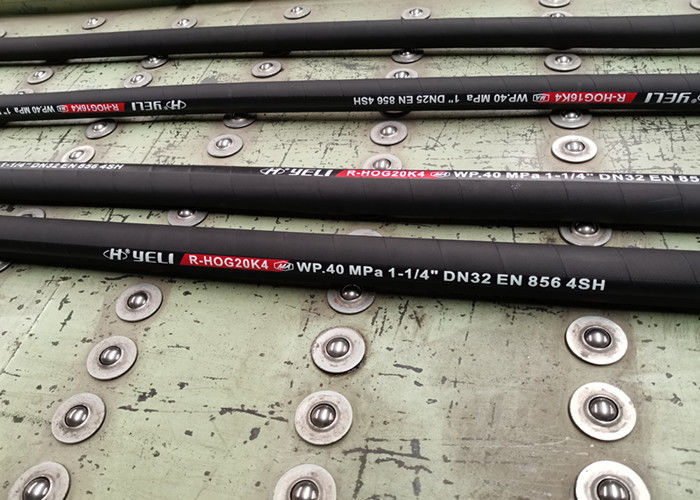 Oil Resistant DN32 EN856 4SH Wire Spiral Hydraulic Hose