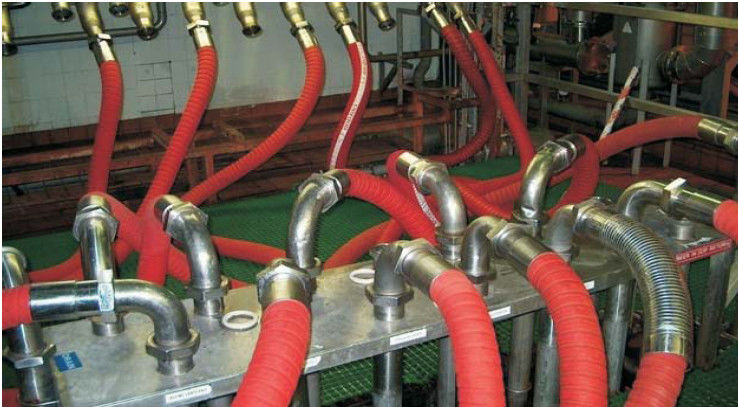 High Pressure 40m Length 63mm Rubber Steam Hose , Flexible Steam Hose