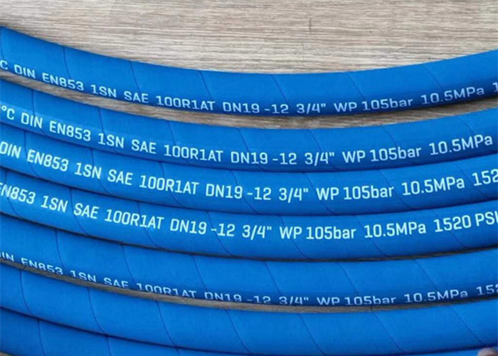 Blue Color R1 R2 13mm Wire Braid Hydraulic Hose
